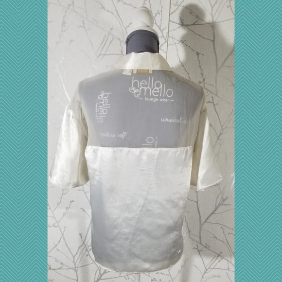 Victoria's Secret VTG Gold Label Ivory White Satin Blouse Clean Girl Preppy - Picture 4 of 6